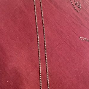 20” Sterling silver rope necklace